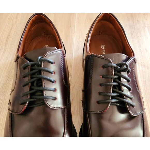 Rockport Men's Sz 9.5 Oxford Dress Shoes Dark Brown Adiprene Adidas K62536 EUC - Picture 2 of 11